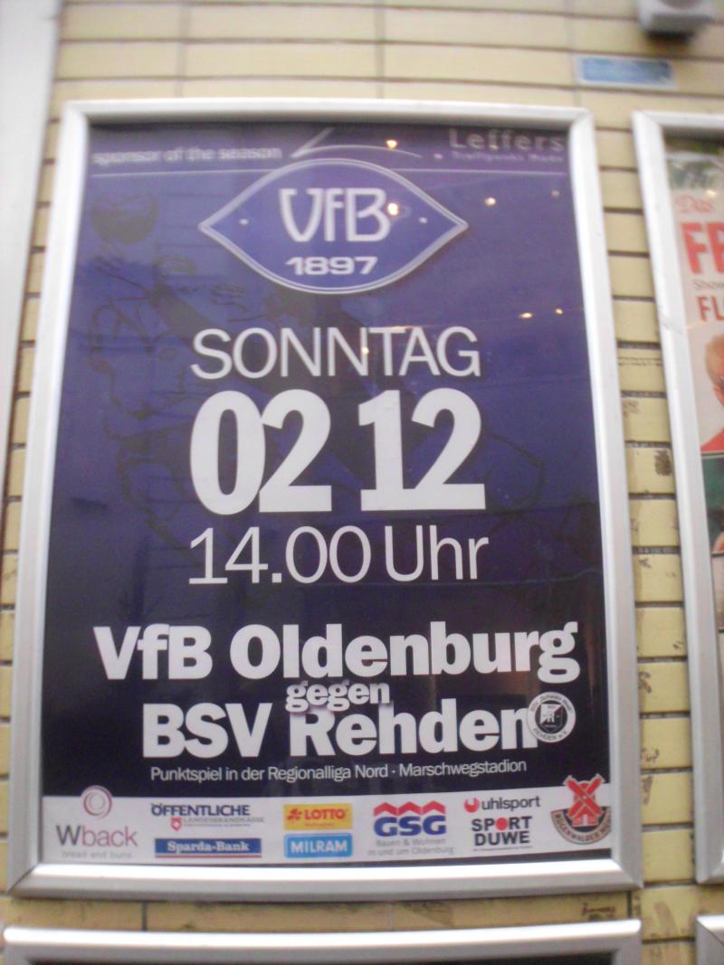 Bsv Schwarz Weiss Rehden gegen Vfb Oldenburg 30.10.2012, bsv.blogsport.de