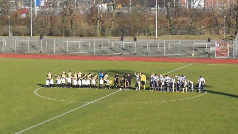 SC Charlottenburg - BFC Dynamo, Die Mannschaften vor dem Anpfiff.