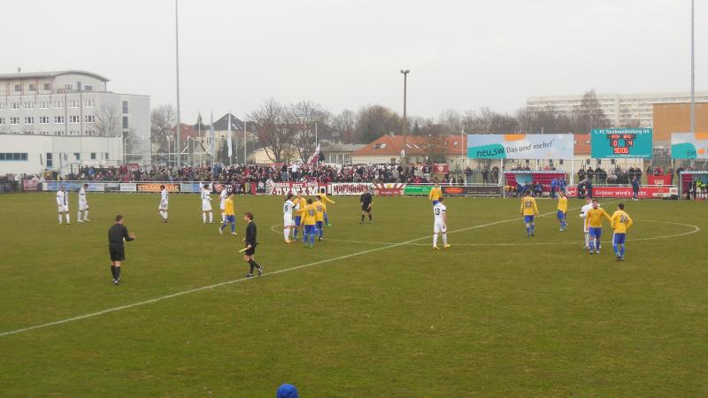 1. FC Neubrandenburg - BFC Dynamo, 02.03.2014 - 16. Spieltag - Oberliga Nordost Nord - 1. FC Neubrandenburg - BFC Dynamo 0:4 - vor 825 Zuschauern, ca. 500 aus Berlin.