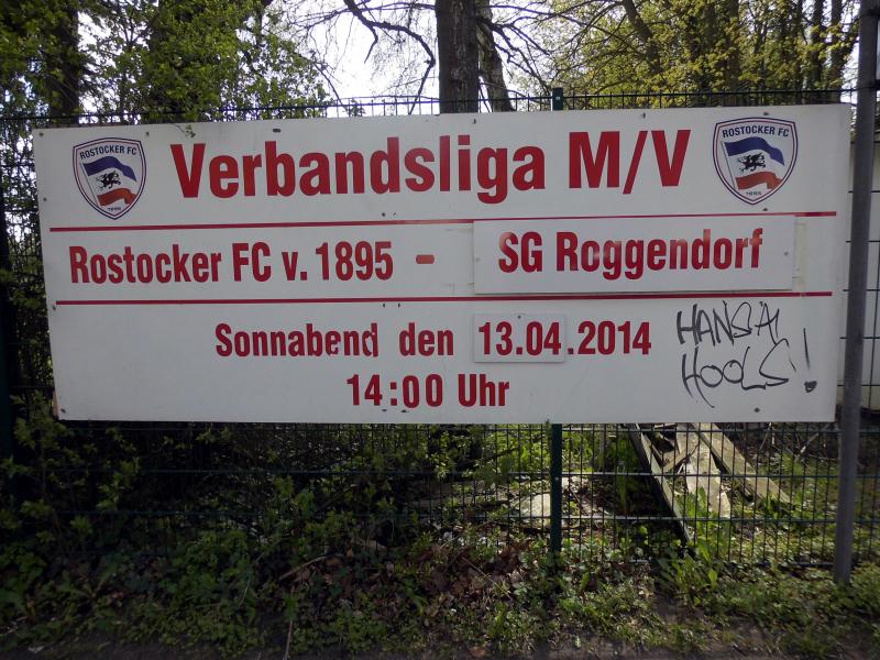 Rostocker FC von 1895 - SG Roggendorf 96, Verbandsliga M-V, 22. Spieltag - Anstoss: 13.04. 2014, 14:00 Uhr - Stadion RFC - Zuschauer: 244 - Schiedsrichter: Toni Schwager - 6:0 (3:0)