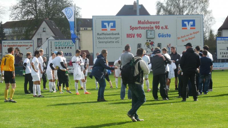 Malchower SV 90 - BFC Dynamo, 22. Spieltag - 13.04.2014 - Malchower SV 90 - BFC Dynamo 0:0 - 2.254 Zuschauer auf dem Malchower Waldsportplatz, darunter ca 1.500 Gästefans.