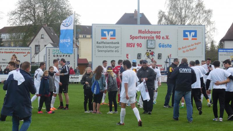 Malchower SV 90 - BFC Dynamo, Alle BFCer freuen sich über die Meisterschaft.