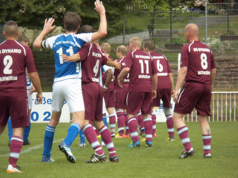 SG Dynamo Schwerin - SV Blau Weiß Polz, Landesliga M-V West, 25. Spieltag - Anstoß: 01.06. 2014, 14:00 Uhr - Paulshöhe - Schiedsrichter: Dallmann - Zuschauer: 150 - 0:1 Polak (10., Strafstoß), 1:1 Palletschek (58., Strafstoß)