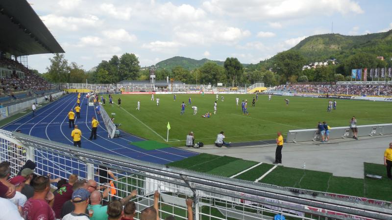 FC Carl Zeiss Jena - BFC Dynamo, 02.08.2014 - 1. Spieltag - Regionalliga Nordost - FC Carl-Zeiss Jena - BFC Dynamo 1:1 - 5.265 Zuschauer im Ernst-Abbe-Sportfeld, ca. 1.300 Gästefans.