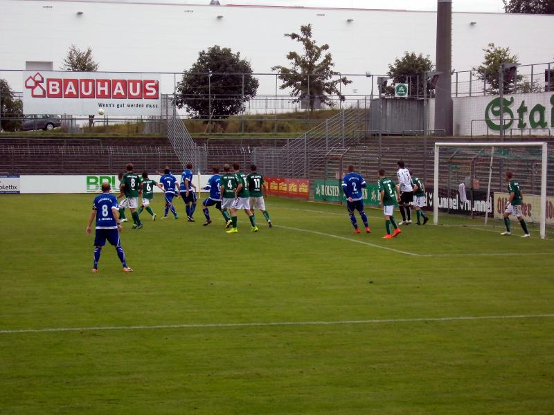 VfB Lübeck - Goslarer SC 1908, Regionalliga Nord, 2014/15, 4. Spieltag - Anstoß: Sa. 16.08.2014, 14:00 Uhr - Zuschauer: 1382 - Schiedsrichter: Jan Clemens Neitzel - 1:0 F. Thomas (82.)