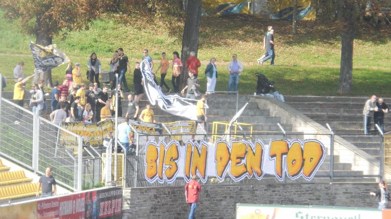 VFC Plauen - BFC Dynamo, Der Heimblock.