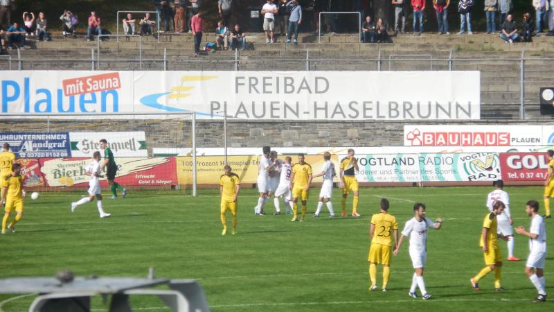 VFC Plauen - BFC Dynamo, 2:0 für den BFC per Elfmeter von Brunnemann verwandelt.