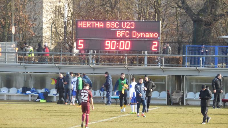 Hertha BSC U23 - BFC Dynamo, Endstand.