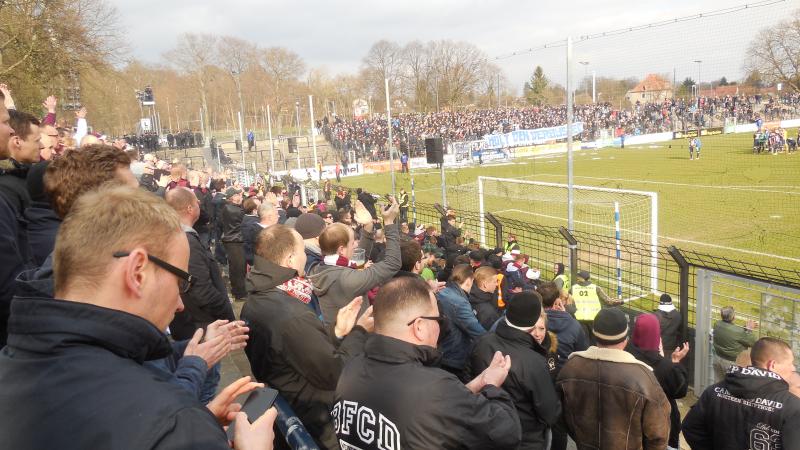 SV Babelsberg 03 - BFC Dynamo, 28.03.2015 - 22. Spieltag Regionalliga Nordost - SV Babelsberg 03 - BFC Dynamo 0:0 - 3.811 Zuschauer im Karl-Liebknecht-Stadion.