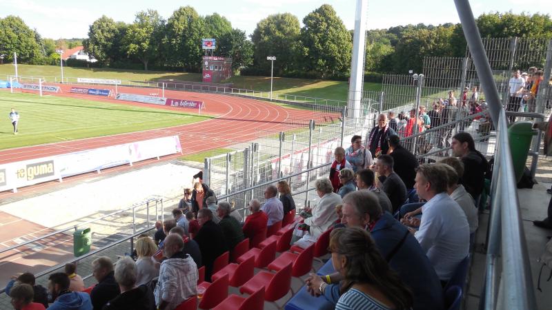 VfB Germania Halberstadt - BFC Dynamo, 31.07.2015 - 2. Spieltag - Regionalliga Nordost - VfB Germania Halberstadt - BFC Dynamo 2:6 - 866 Zuschauer im Friedenstadion von Halberstadt.