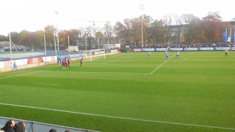 Hertha BSC II - BFC Dynamo, 01.11.2015 - 13. Spieltag Regionalliga Nordost - Hertha BSC II - BFC Dynamo 3:4 vor 1.444 Zuschauern im Amateurstadion.