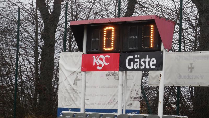 Köpenicker SC - 1. FC Wilmersdorf, Halbzeitstand.