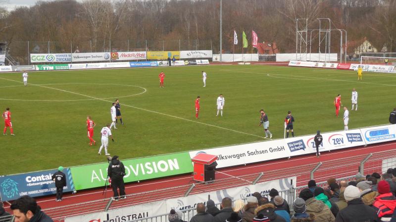 FSV Zwickau - BFC Dynamo, 13.12.2015 - 18. Spieltag - Regionalliga Nordost - FSV Zwickau - BFC Dynamo 3:2 vor 1.757 Zuschauern auf der Sportanlage Sojus 31.