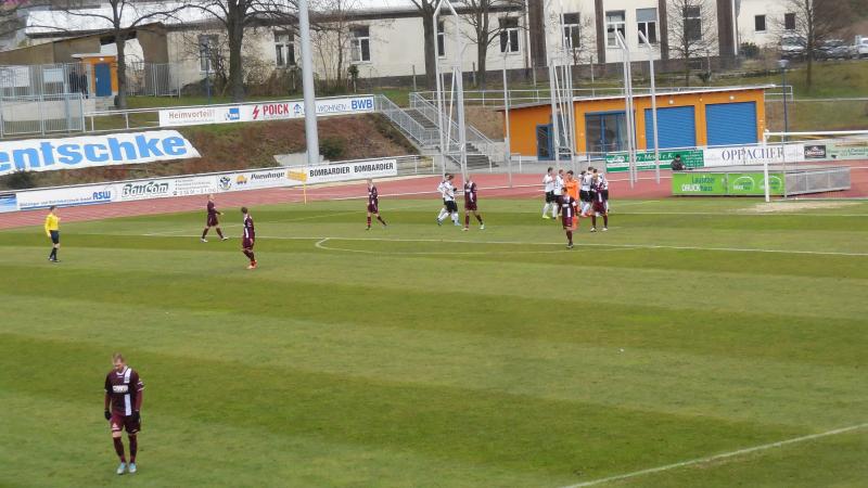 FSV Budissa Bautzen - BFC Dynamo, 20.03.2016 - 25. Spieltag - Regionalliga Nordost - FSV Budissa Bautzen - BFC Dynamo 3:2 vor 550 Zuschauer im Stadion Müllerwiese., Vereine: BFC Dynamo, FSV Budissa Bautzen