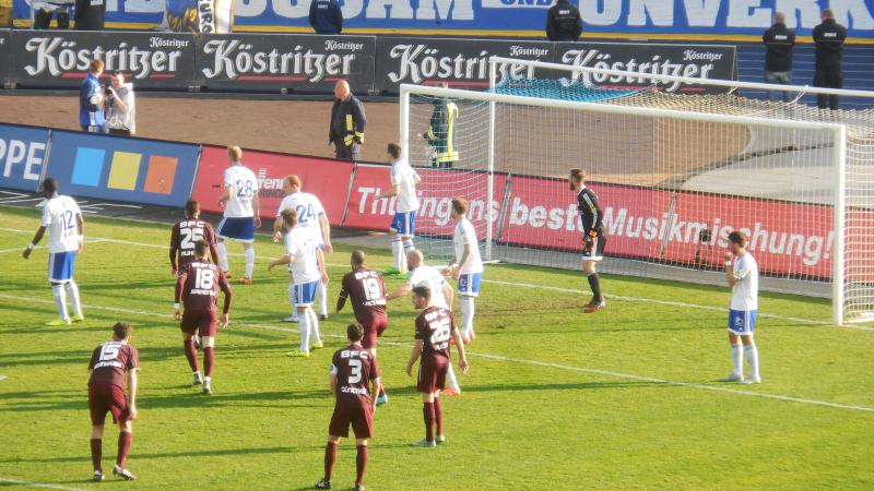 FC Carl Zeiss Jena - BFC Dynamo, 06.04.2016 - 20. Spieltag - Nachholspiel - FC Carl Zeiss Jena - BFC Dynamo 2:1 vor 3.054 Zuschauer im Stadion Ernst-Abbe-Sportfeld., Vereine: FC Carl Zeiss Jena, BFC Dynamo