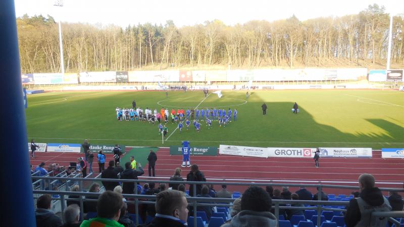 TSG Neustrelitz - BFC Dynamo, 20.04.2016 - 29. Spieltag Regionalliga Nordost - TSG Neustrelitz - BFC Dynamo 2:1 vor 719 zahlenden Zuschauern im Parkstadion., Vereine: BFC Dynamo, TSG Neustrelitz