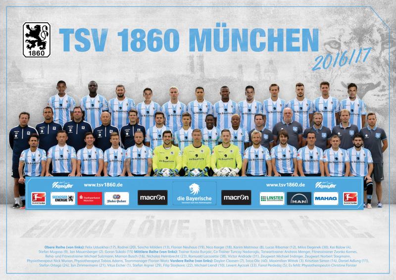 Mannschaftsbild 2016 2017 01, , Vereine: TSV 1860 München