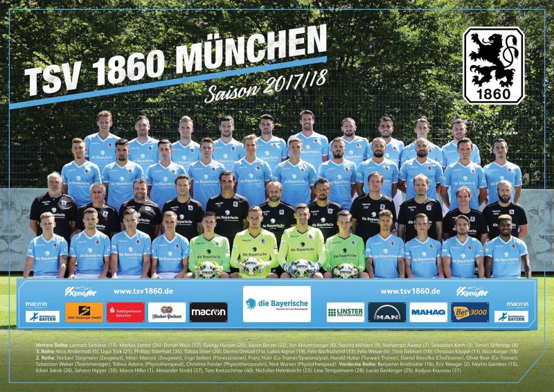 Mannschaftsbild 201617, , Vereine: TSV 1860 München